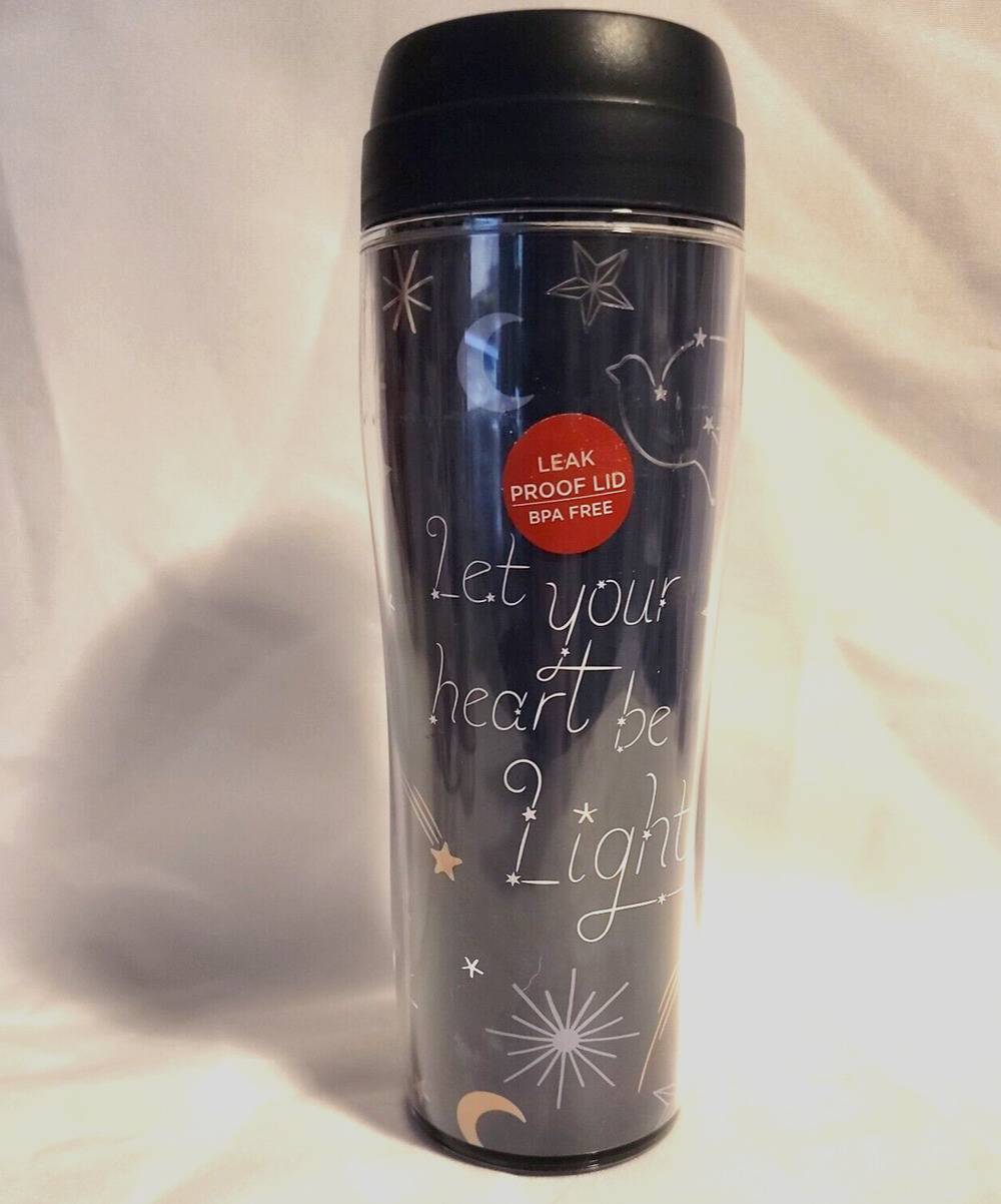 Kohl's SNS Thermals Leak Proof Tumbler Blue Doves Moon Stars Christmas Holiday